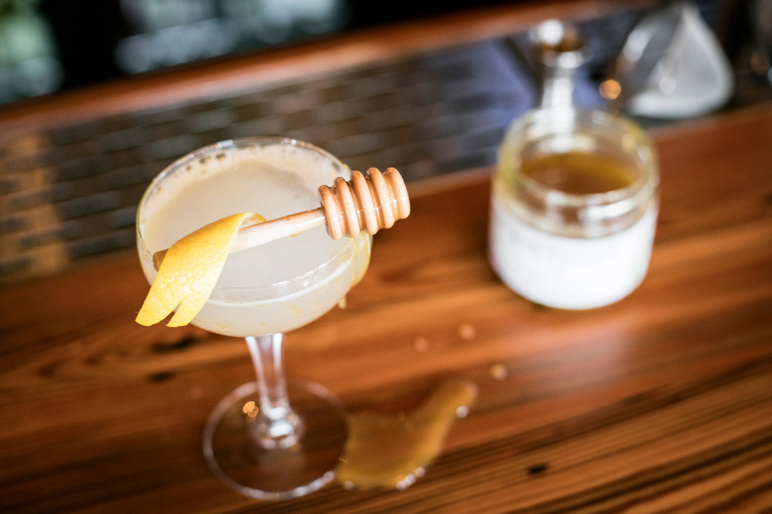 Bees Knees cocktail featuring Barr Hill Gin and Raw Honey