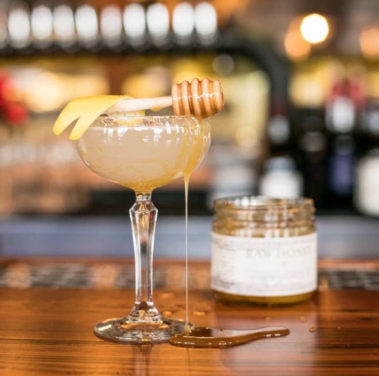 Bees Knees cocktail featuring Barr Hill Gin and Raw Honey