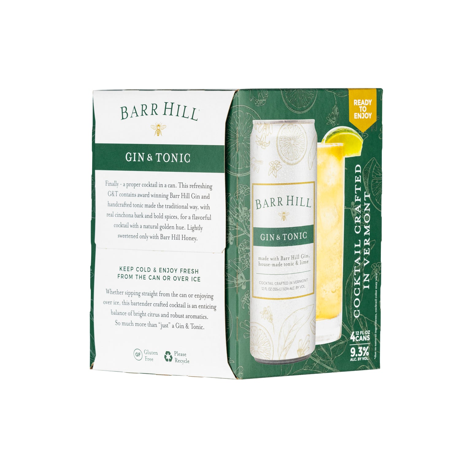 Barr Hill Gin & Tonic 4Pack